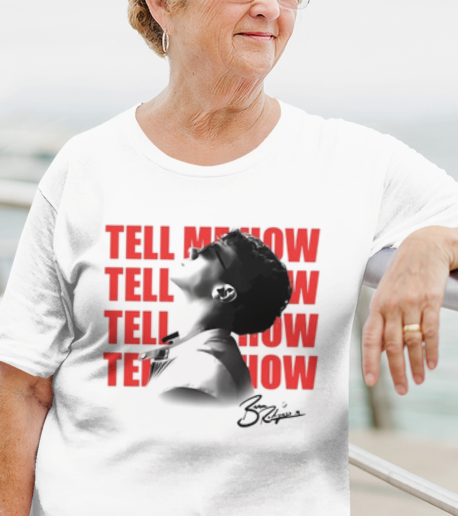 Ben Rodrigues Tell Me How Afro Silhouette And Red Text T-Shirt