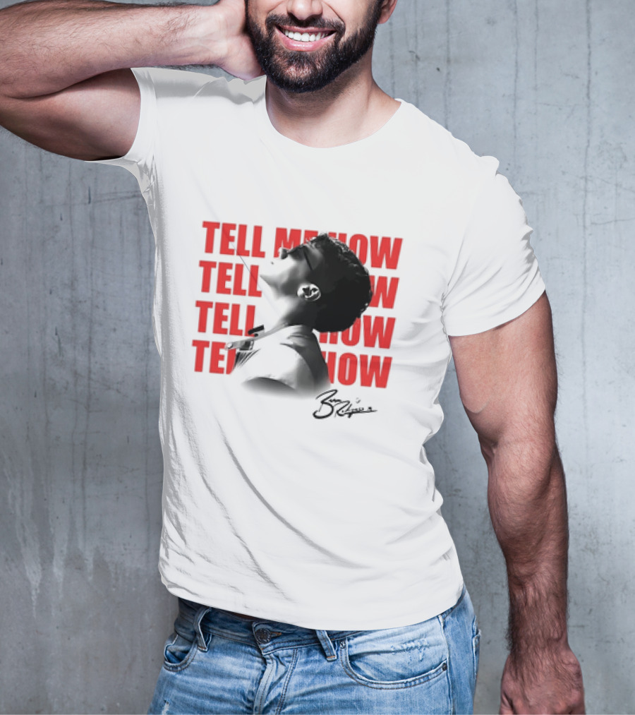 Ben Rodrigues Tell Me How Afro Silhouette And Red Text T-Shirt