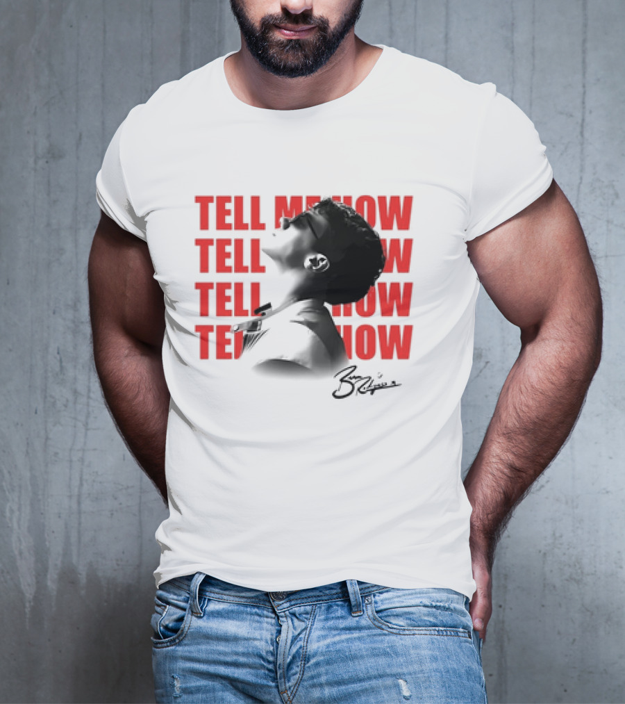 Ben Rodrigues Tell Me How Afro Silhouette And Red Text T-Shirt