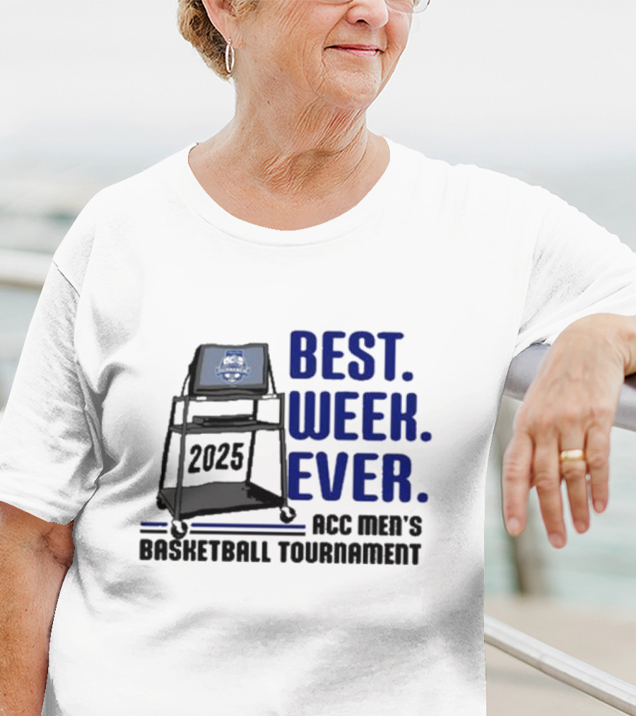 Best Week Ever ACC Men's Basketball Tournament 2025 Retro TV T-Shirt