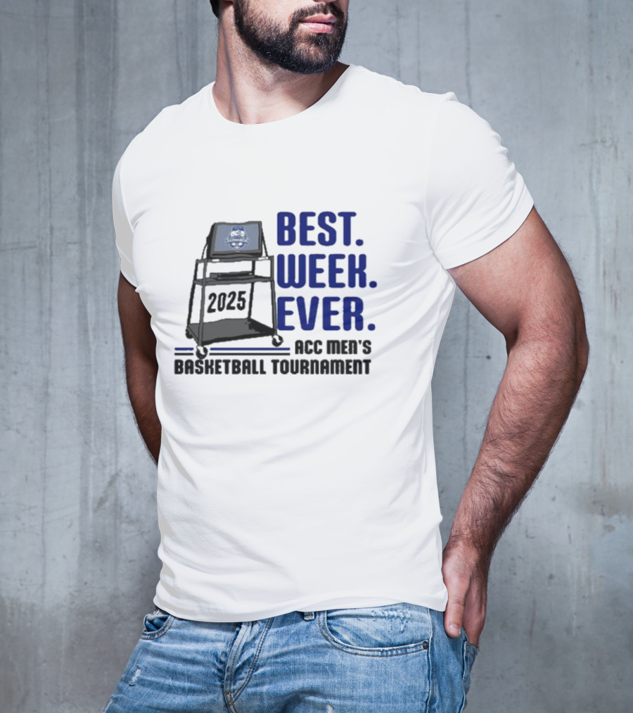 Best Week Ever ACC Men's Basketball Tournament 2025 Retro TV T-Shirt
