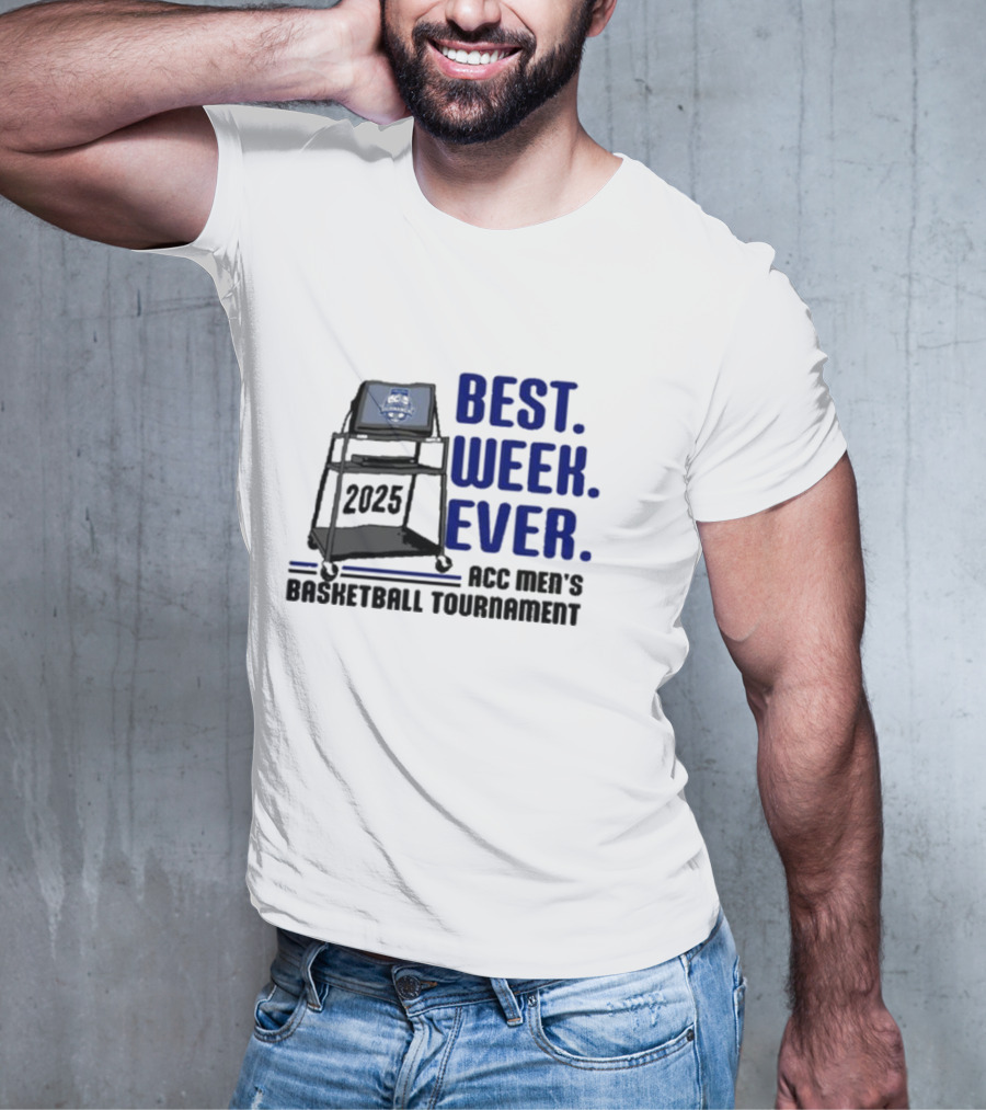 Best Week Ever ACC Men's Basketball Tournament 2025 Retro TV T-Shirt