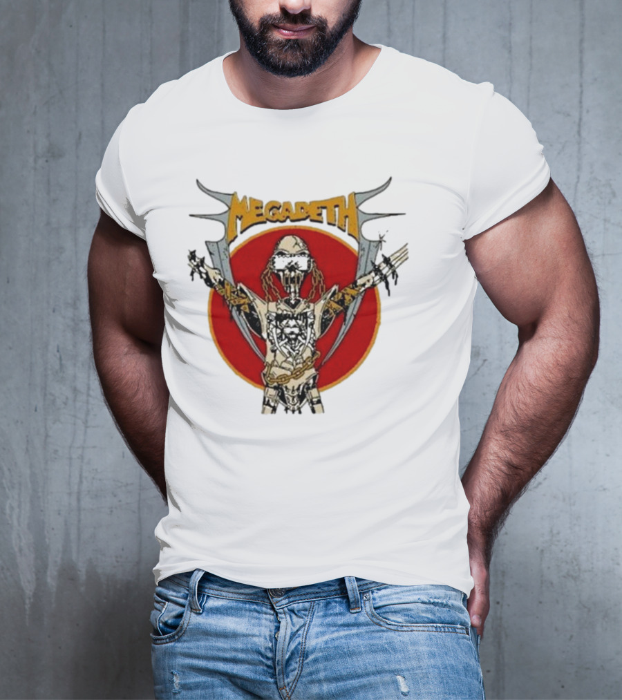 Megadeth Vic Rattlehead Robot With Cross Beyond Human T-Shirt