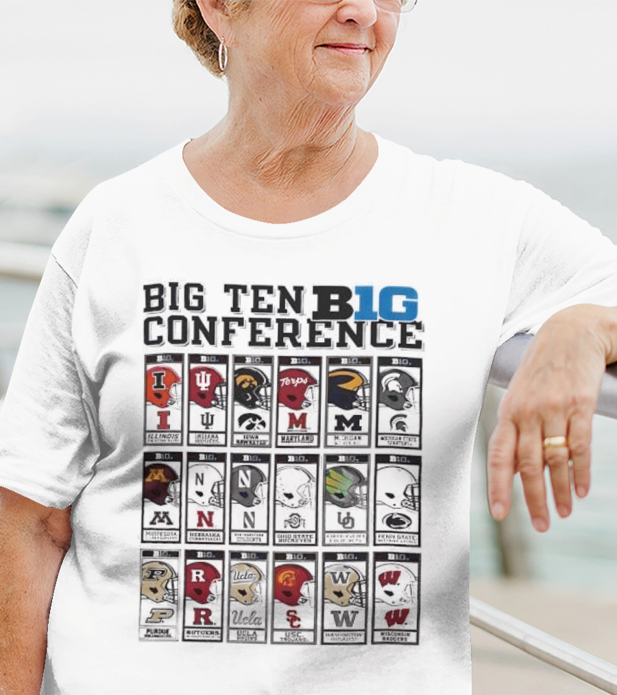 Big Ten Conference 2025 All Team Helmet Collection T-Shirt