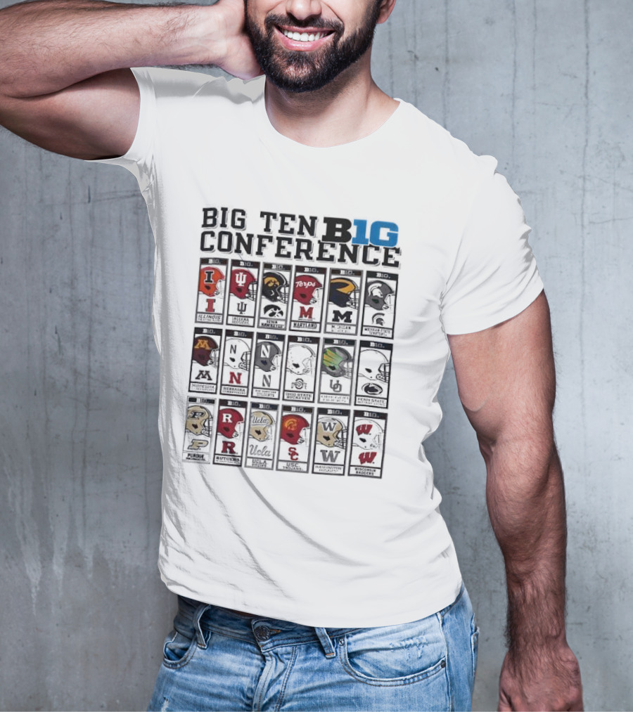 Big Ten Conference 2025 All Team Helmet Collection T-Shirt