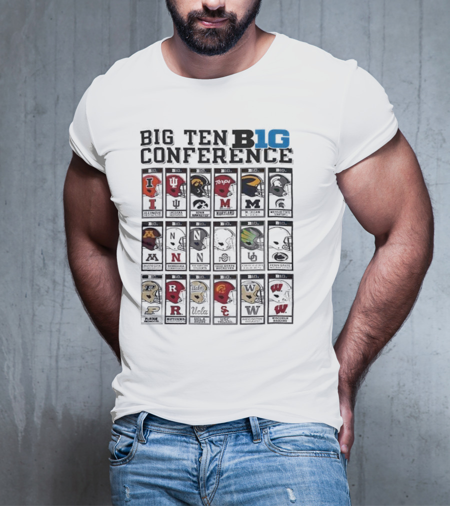Big Ten Conference 2025 All Team Helmet Collection T-Shirt