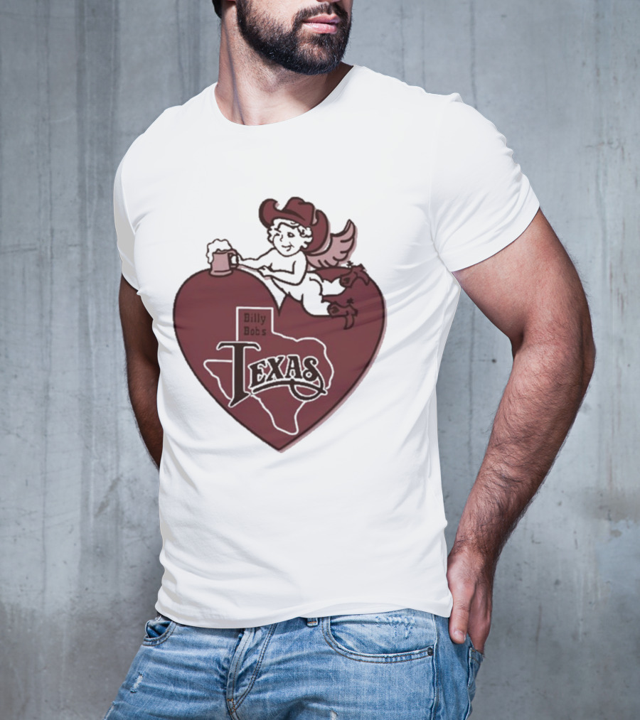 Billy Bob’s Texas Cupids Heart With Cowboy Hat And T-Shirt