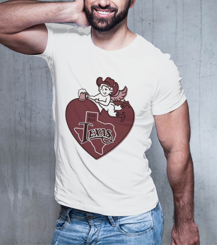 Billy Bob’s Texas Cupids Heart With Cowboy Hat And T-Shirt