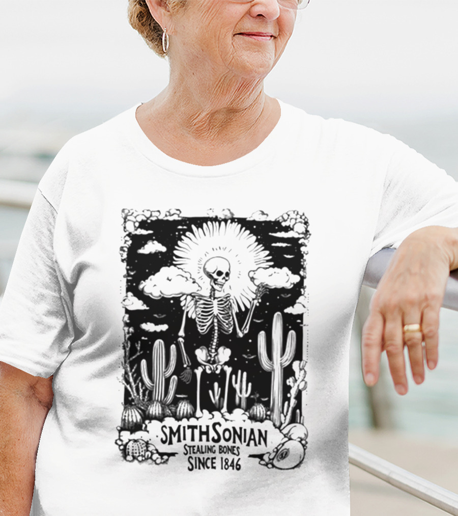 Blurrycreatures Smithsonian Stealing Bones Since 1846 American Myth Blurry Creatures T-Shirt