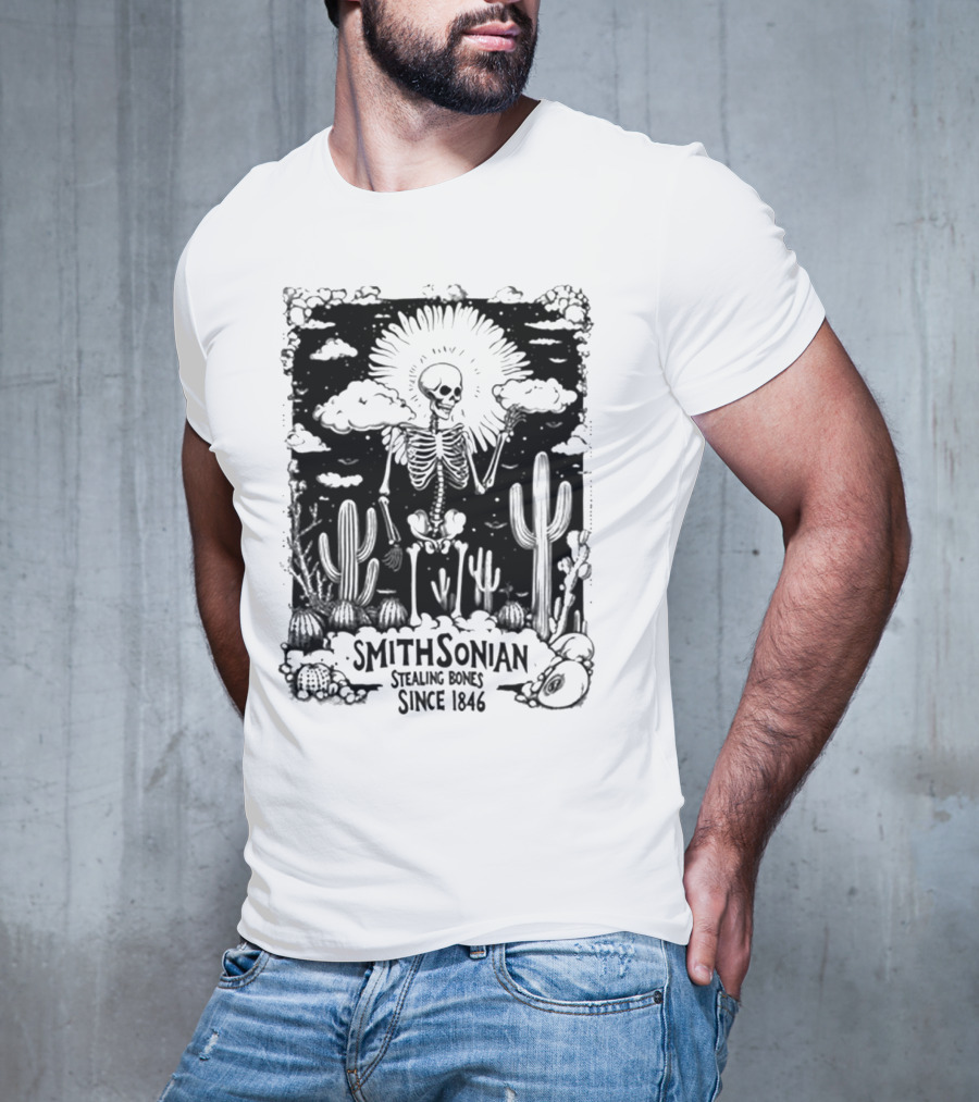 Blurrycreatures Smithsonian Stealing Bones Since 1846 American Myth Blurry Creatures T-Shirt