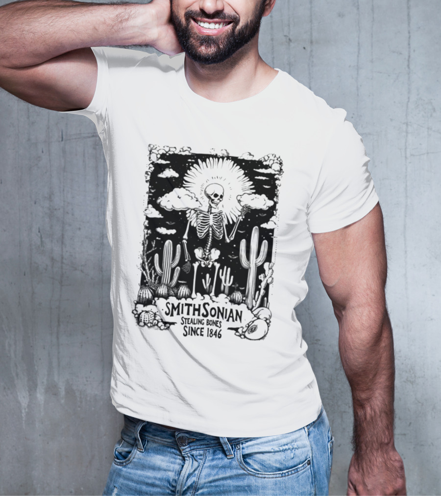 Blurrycreatures Smithsonian Stealing Bones Since 1846 American Myth Blurry Creatures T-Shirt