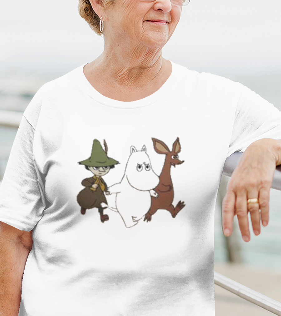 Bjork Moomin Sniff Snufkin Characters T-Shirt