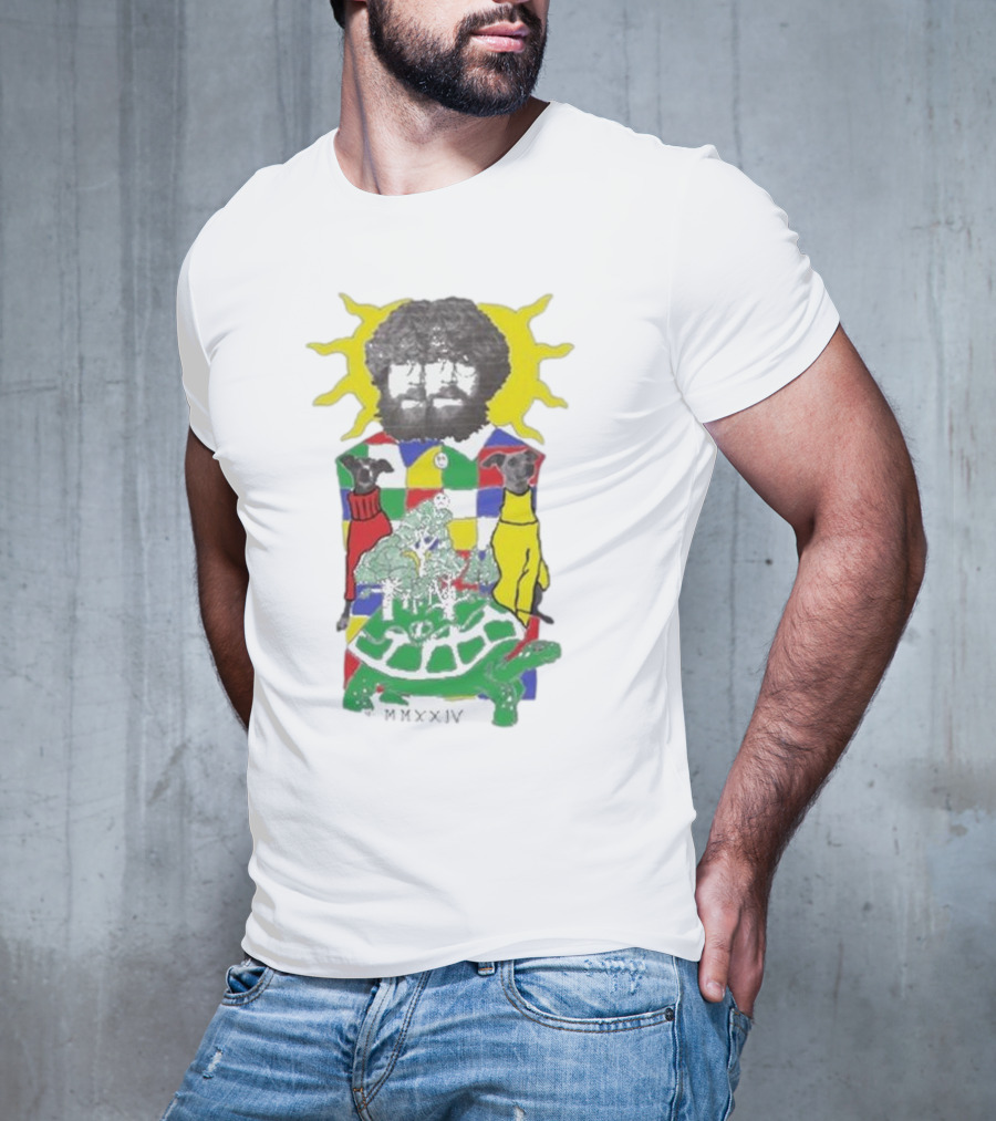 JW Francis Born Losers Records Sunburst Patchwork Dogs And Tortoise MMXXIV T-Shirt