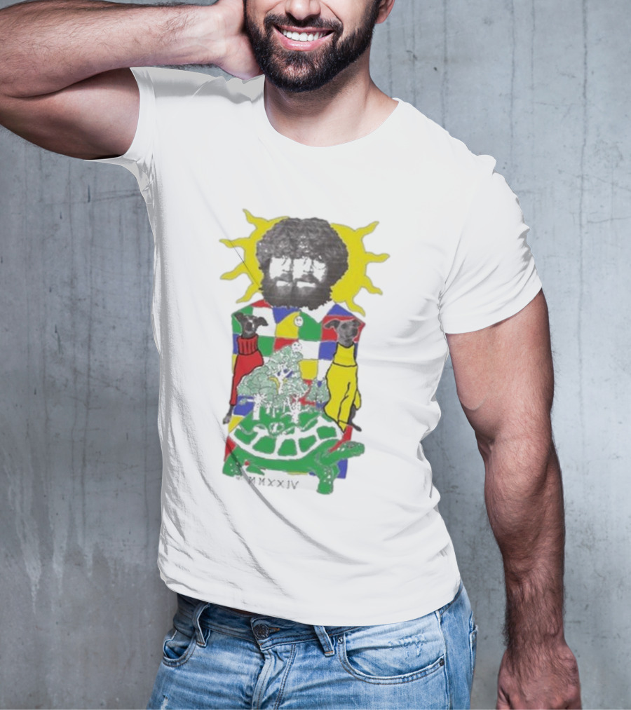 JW Francis Born Losers Records Sunburst Patchwork Dogs And Tortoise MMXXIV T-Shirt