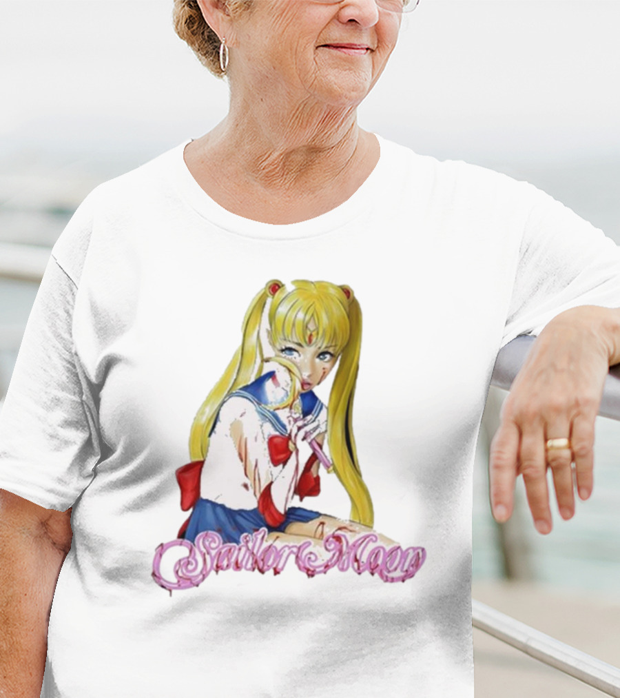 Bl00dina Sailor Moon Anime Mirror And Lipstick T-Shirt