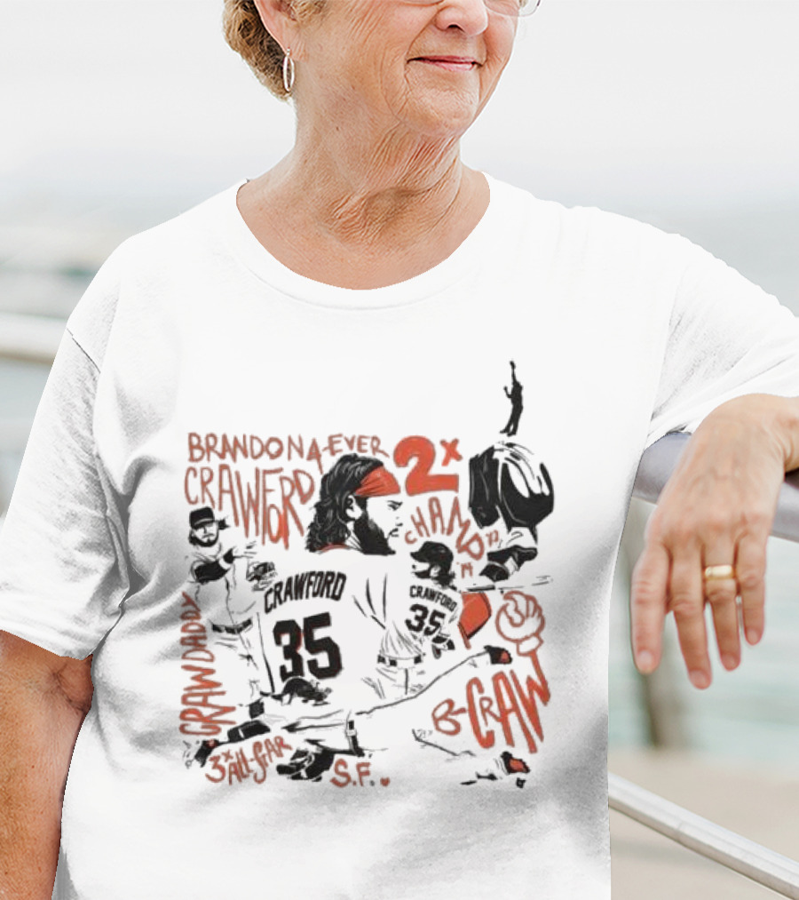 Brandon Crawford Forever Two Time Champion San Francisco Giants S.F. T-Shirt