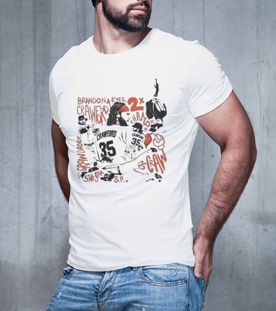 Brandon Crawford Forever Two Time Champion San Francisco Giants S.F. T-Shirt