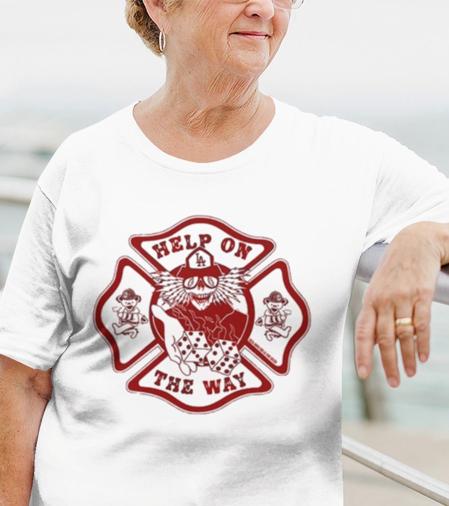 Help On The Way Firefighter Support Emblem T-Shirt