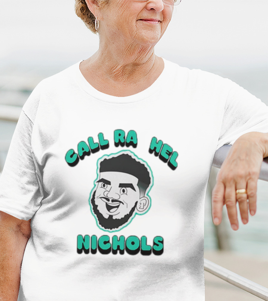 Call Rachel Nichols Cartoon Face With Beard T-Shirt