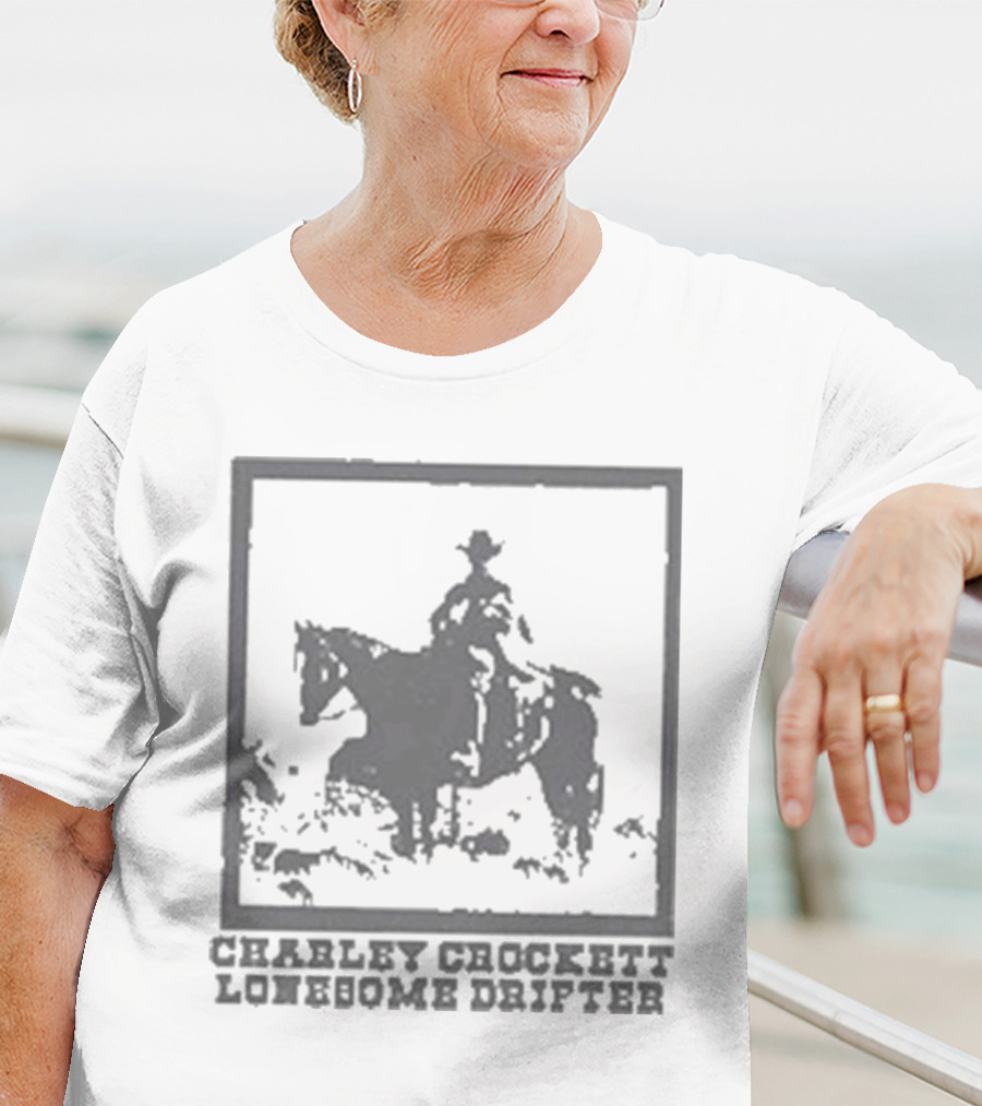 Charley Crockett Lonesome Drifter Cowboy On Horseback T-Shirt