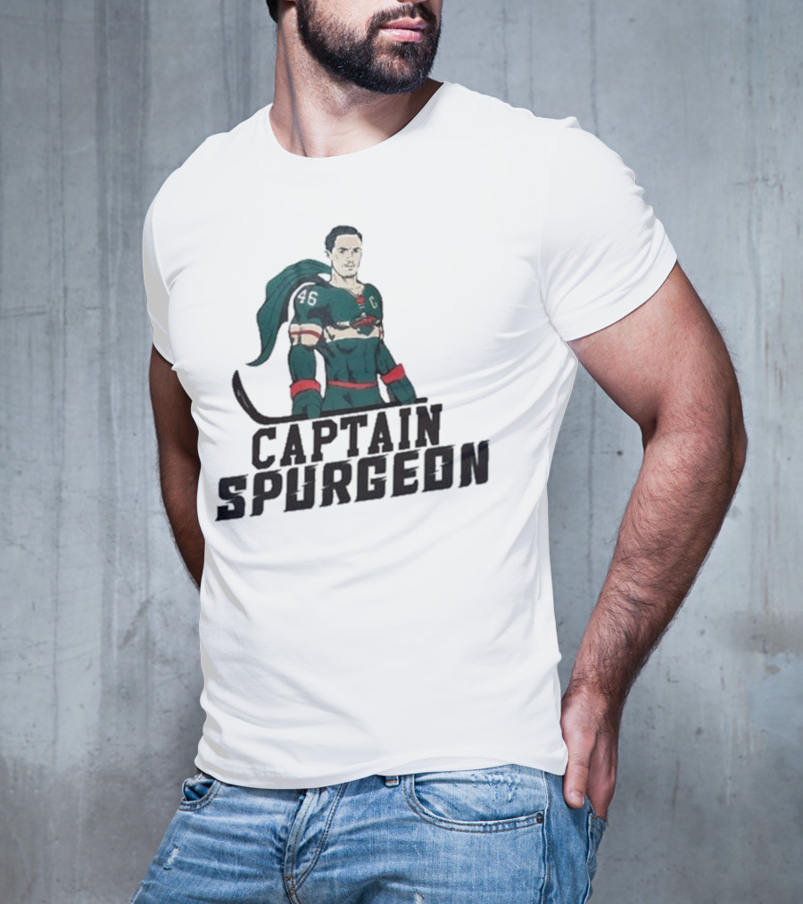 Captain Spurgeon Ice Hockey Superhero T-Shirt