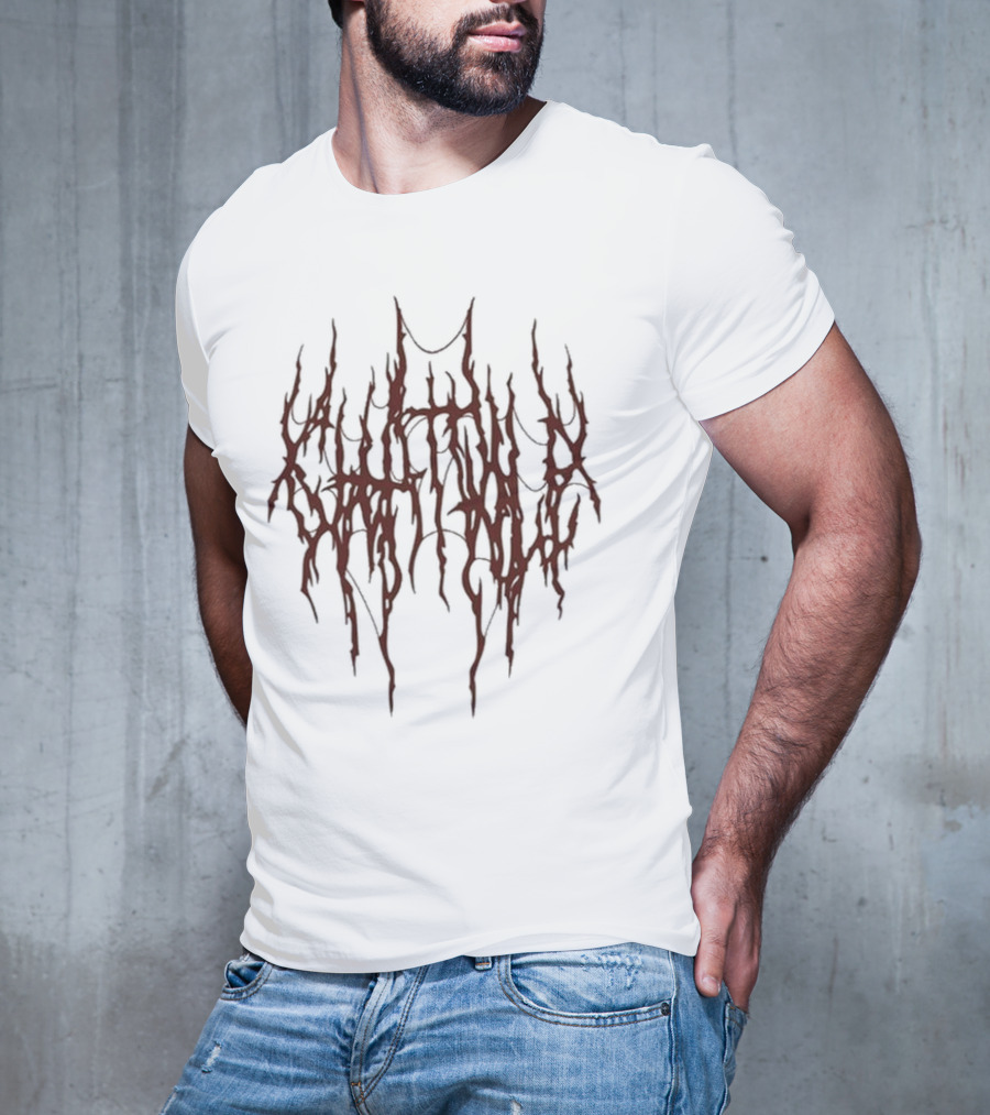 Chat Pile Red Dripping Text Design T-Shirt