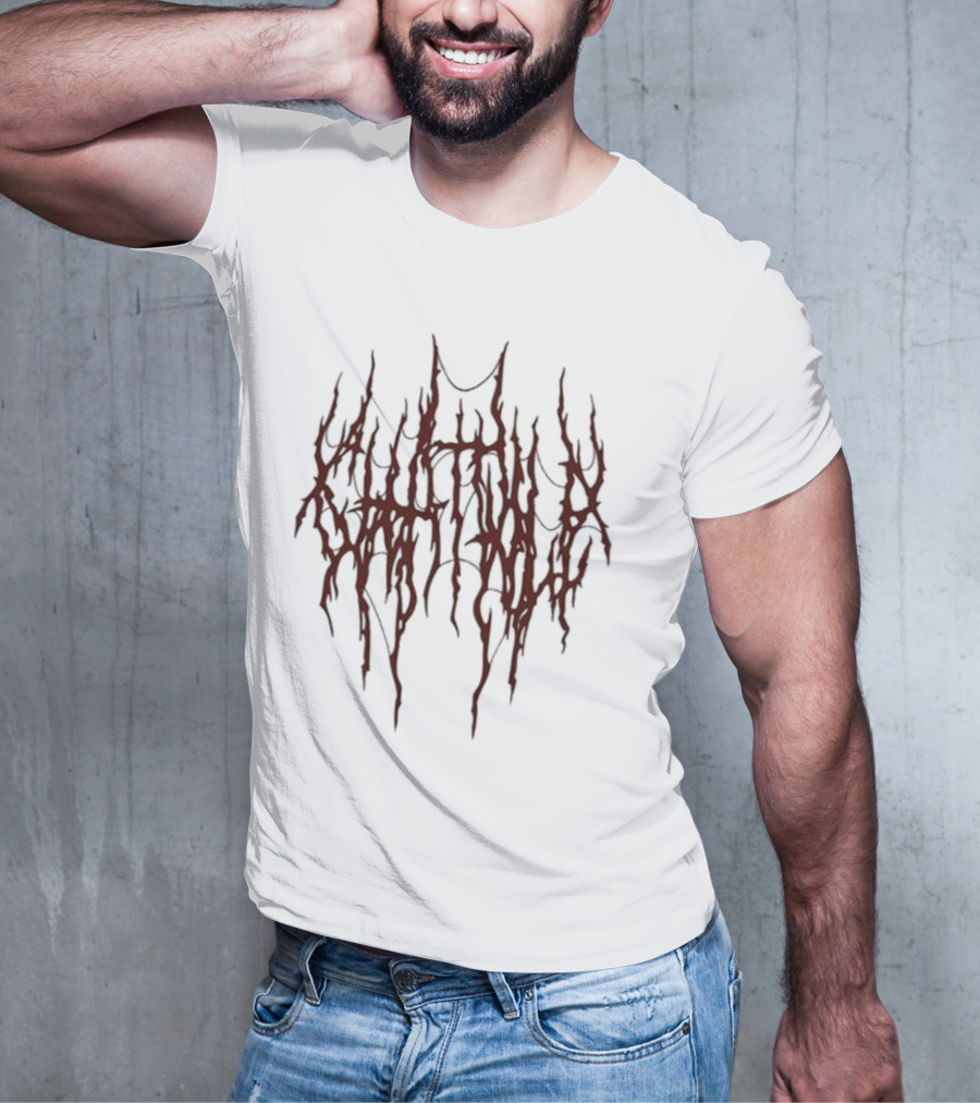 Chat Pile Red Dripping Text Design T-Shirt