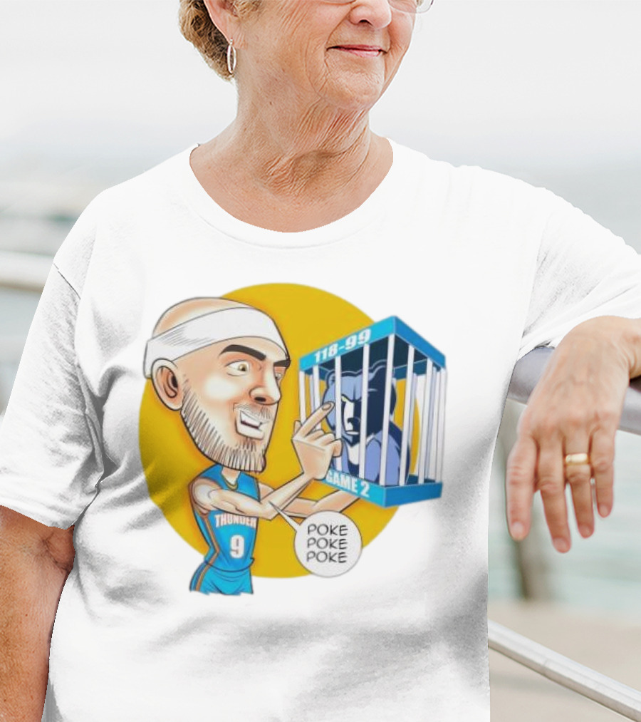 Caruso Poke Poke Poke Thunder 118-99 Game 2 Grizzlies T-Shirt