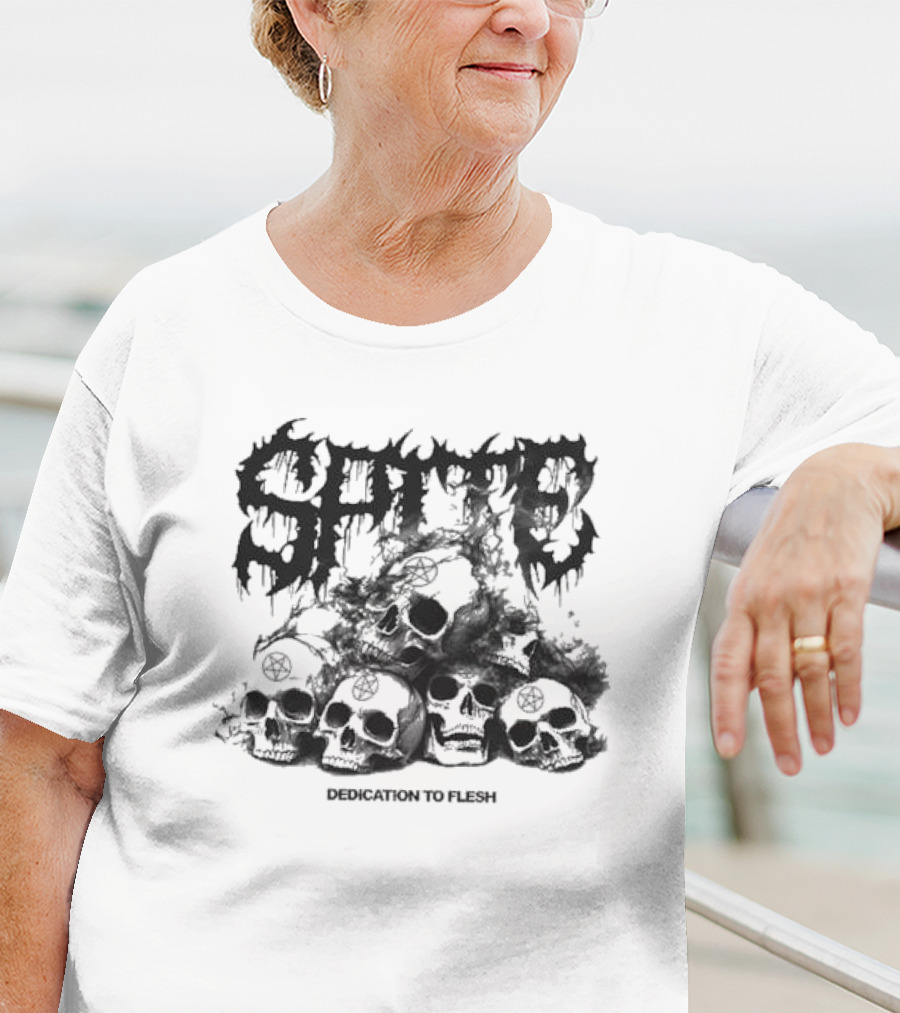 Catacombs Spite Skull Dedication To Flesh T-Shirt