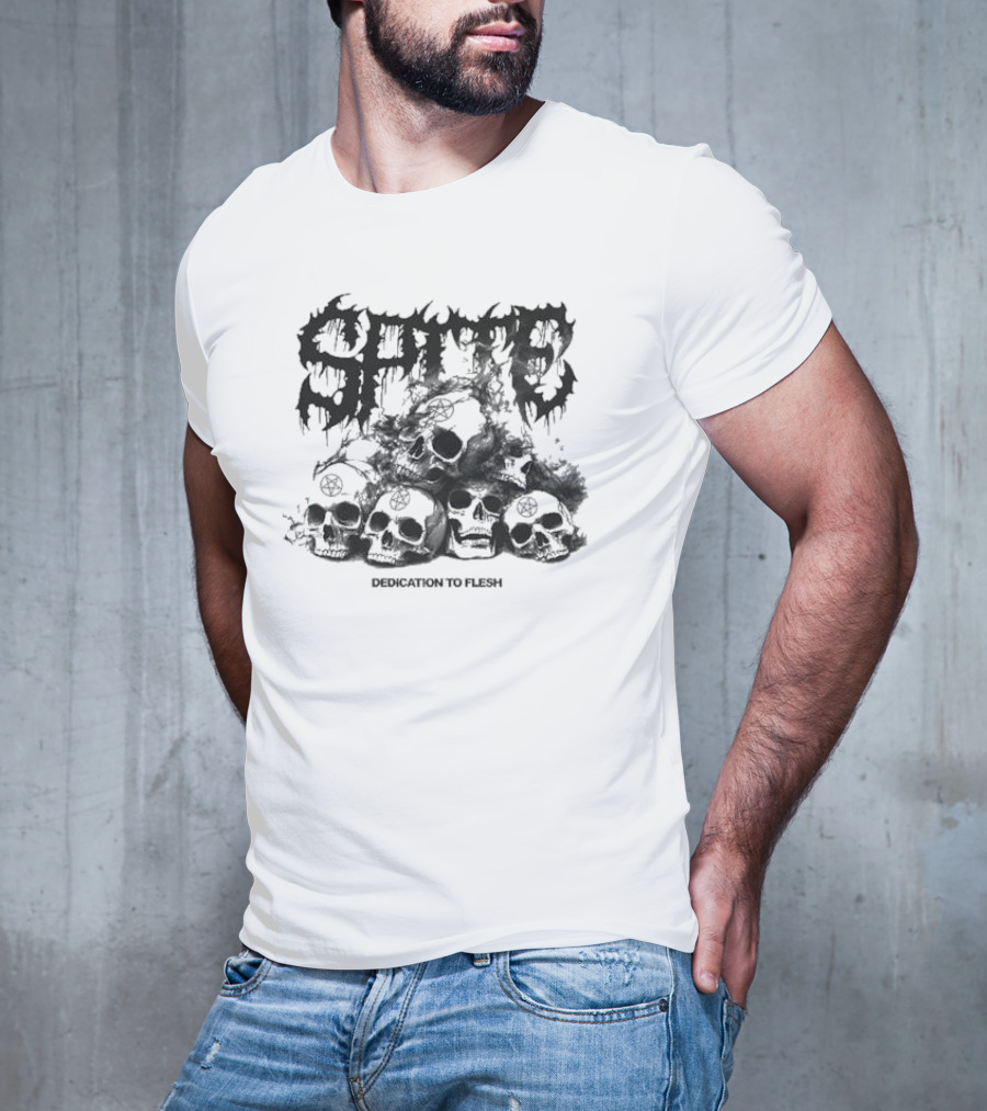 Catacombs Spite Skull Dedication To Flesh T-Shirt