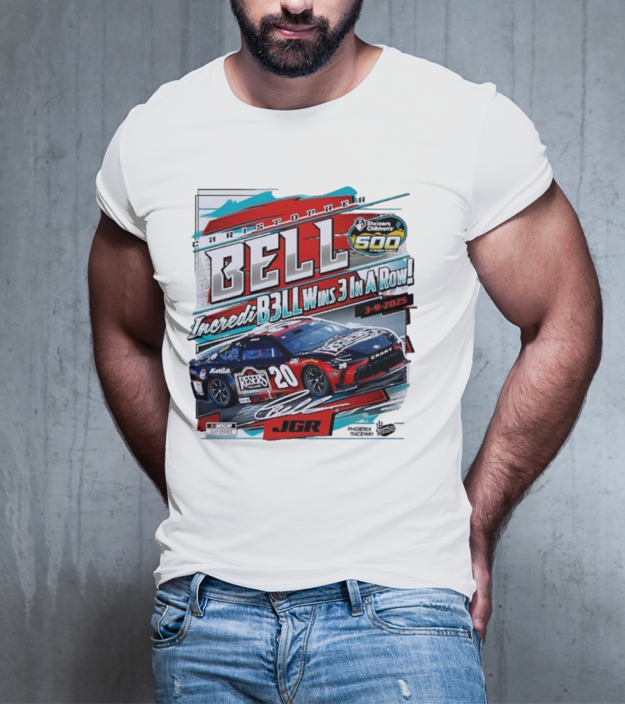 Christopher Bell Wins 3 In A Row Shriners Children’s 500 Race 2025 NASCAR Cup Series JGR T-Shirt