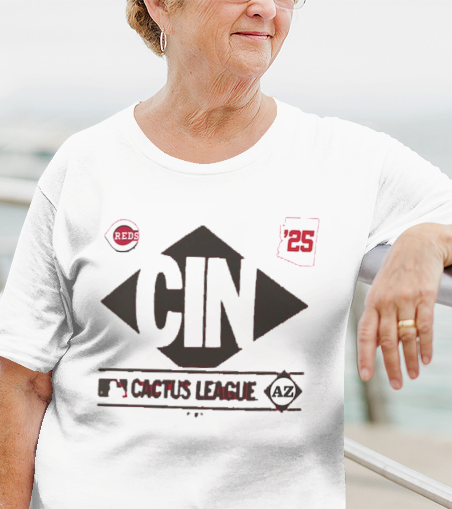 Cincinnati Reds 2025 CIN Cactus League AZ True Icon T-Shirt