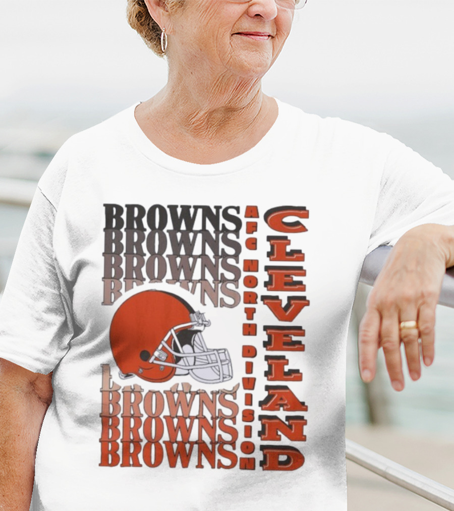 Cleveland Browns AFC North Division Browns Helmet T-Shirt