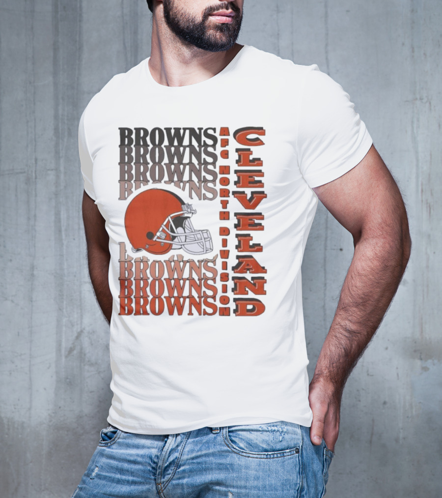 Cleveland Browns AFC North Division Browns Helmet T-Shirt