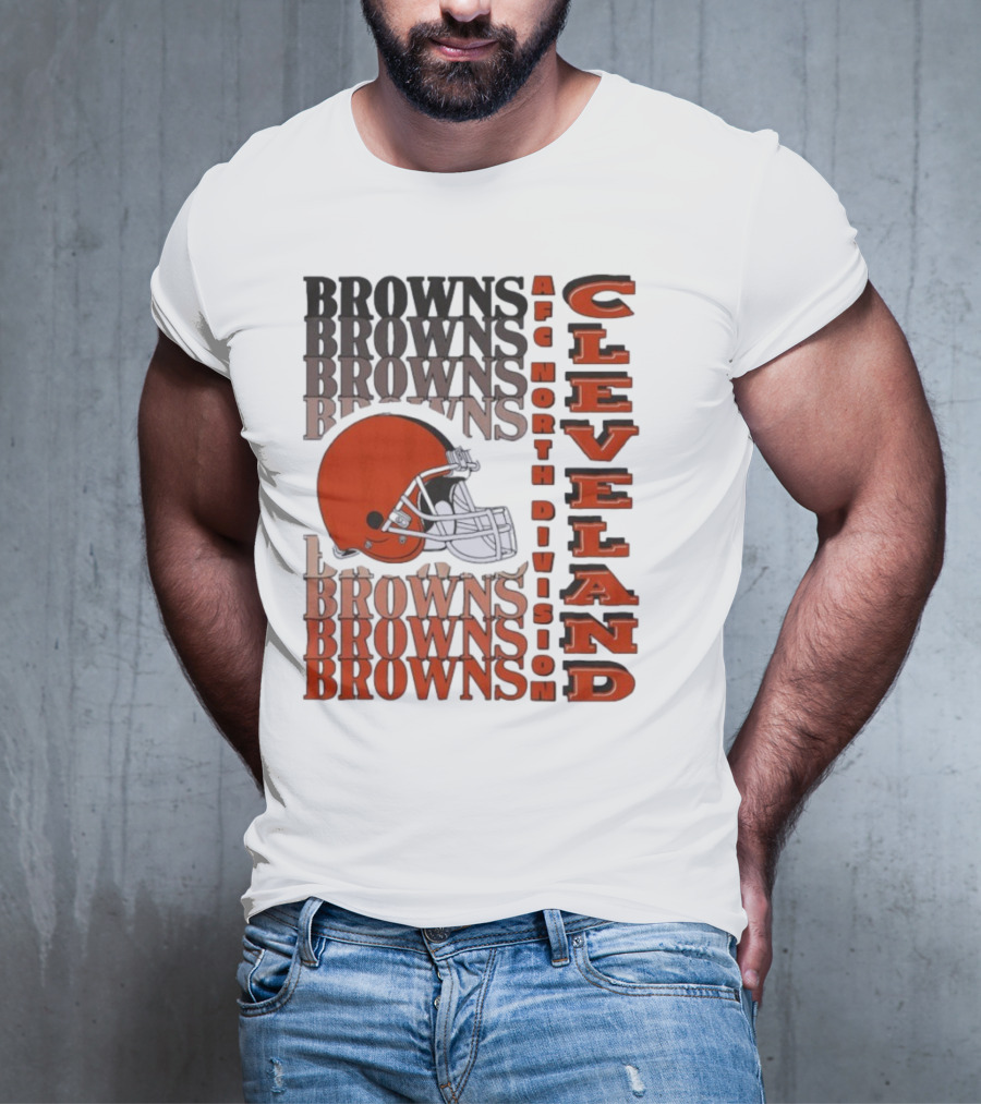 Cleveland Browns AFC North Division Browns Helmet T-Shirt