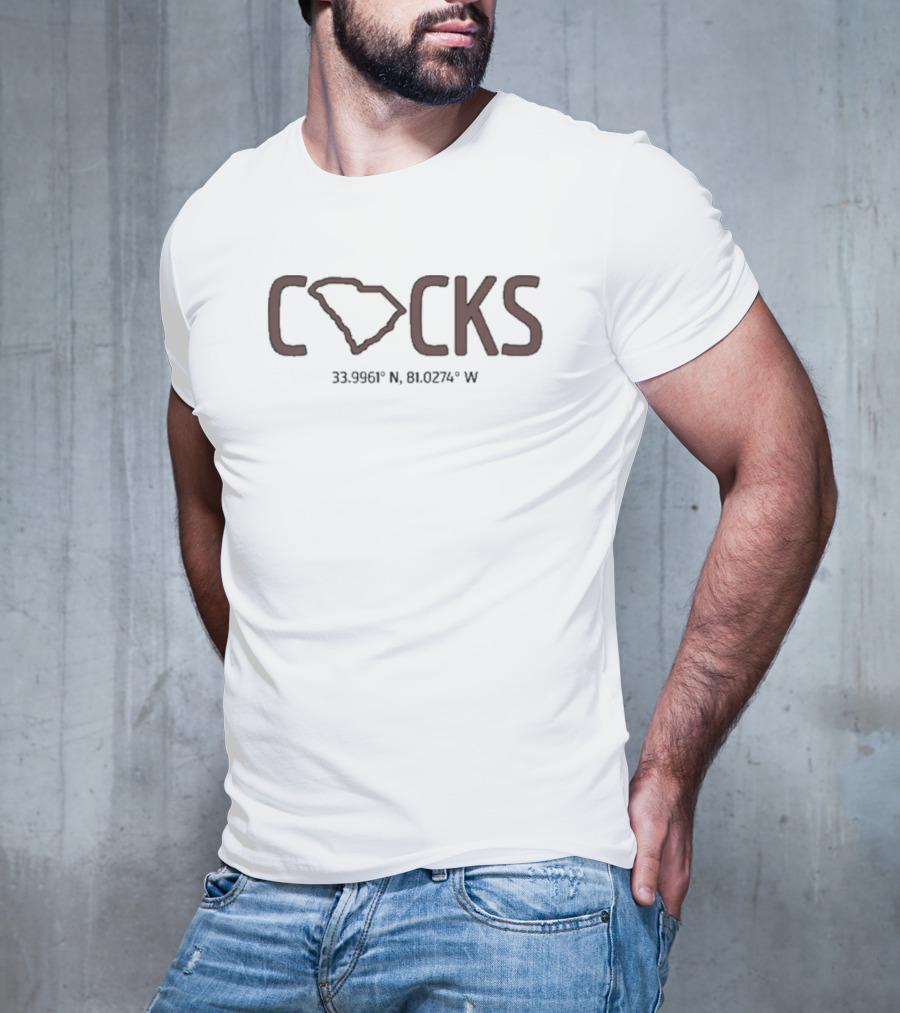 Cocks South Carolina 33.9961° N 81.0274° W T-Shirt