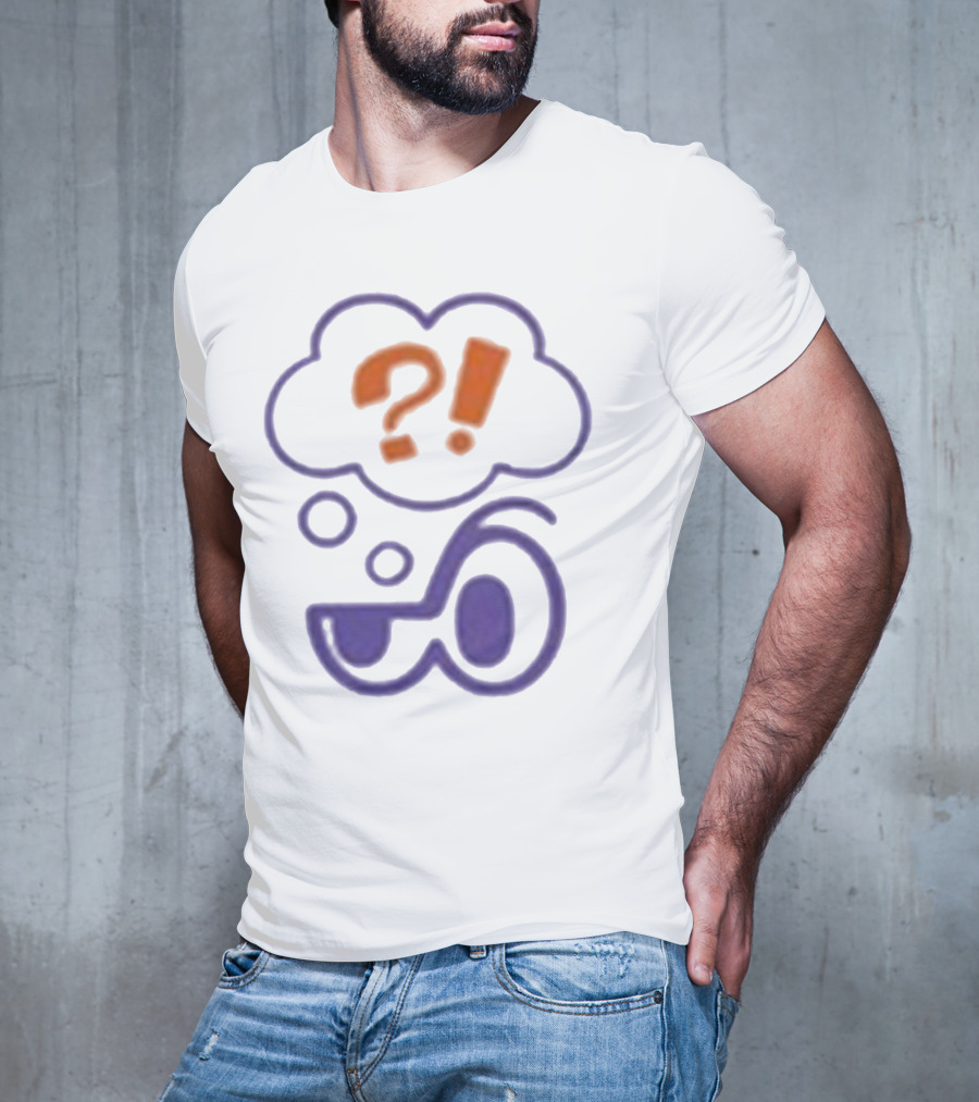 Clooless Core Bubble Brain Question Mark Exclamation Point T-Shirt