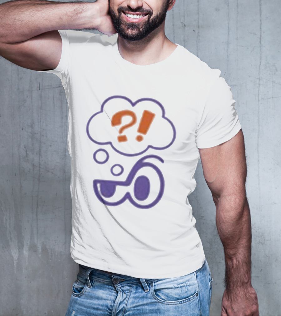 Clooless Core Bubble Brain Question Mark Exclamation Point T-Shirt
