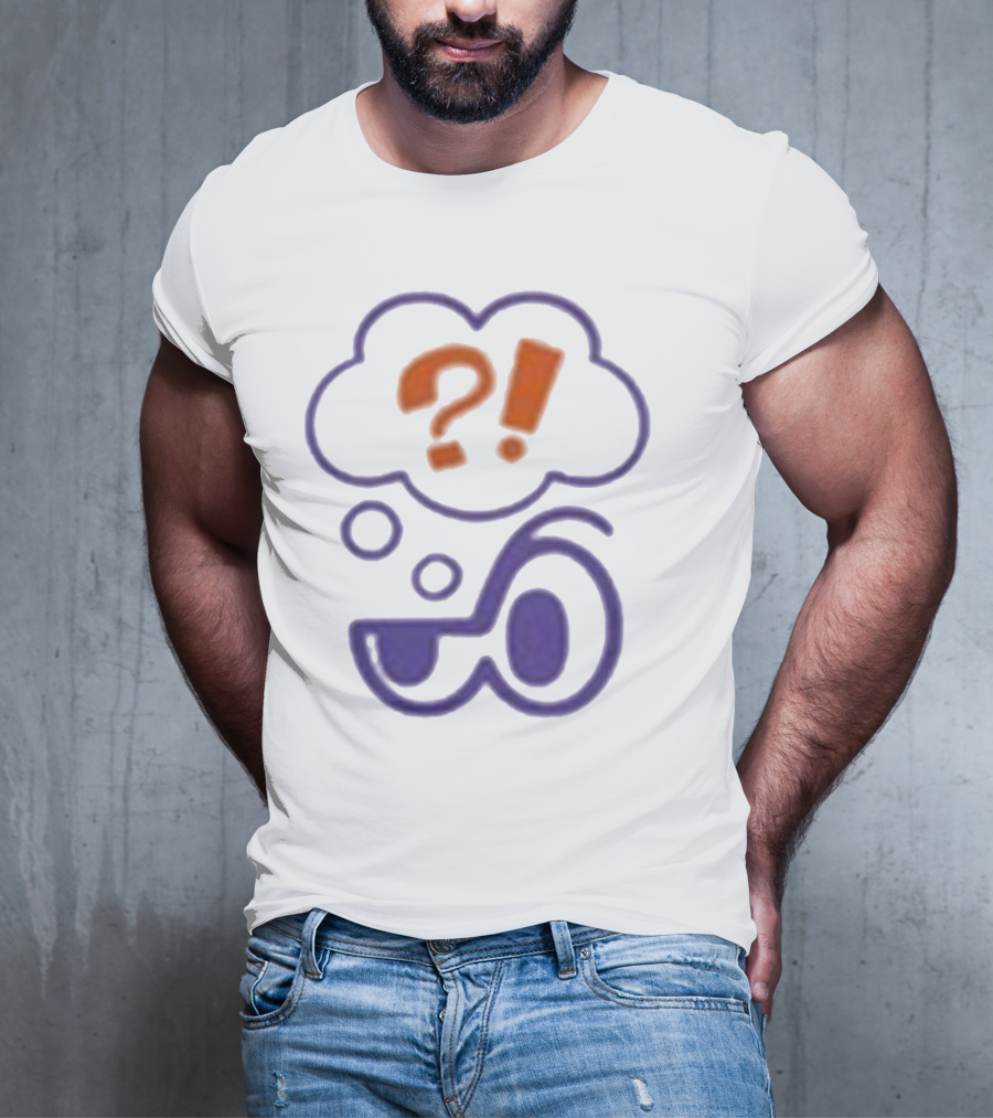 Clooless Core Bubble Brain Question Mark Exclamation Point T-Shirt