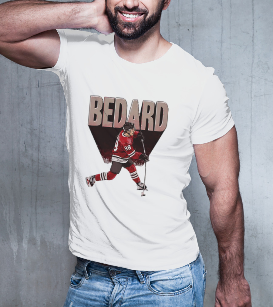 Connor Bedard Chicago Blackhawks NHL Hockey Number 98 Vintage Style T-Shirt