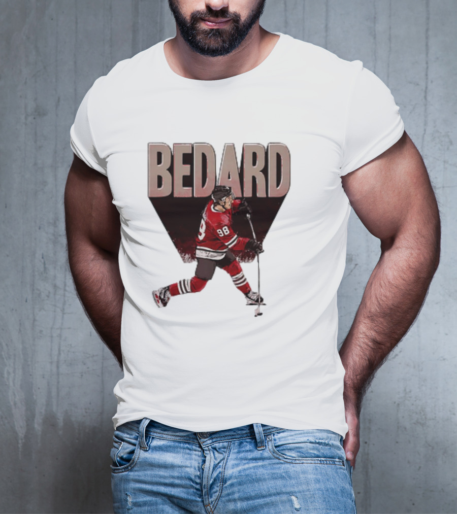 Connor Bedard Chicago Blackhawks NHL Hockey Number 98 Vintage Style T-Shirt