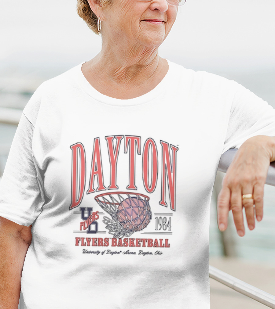 Dayton Flyers Basketball 1983 84 College Basketball Team Vintage Style T-Shirt