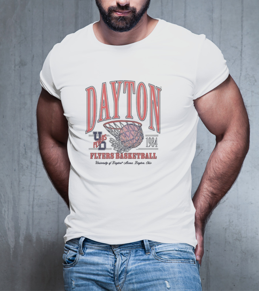 Dayton Flyers Basketball 1983 84 College Basketball Team Vintage Style T-Shirt
