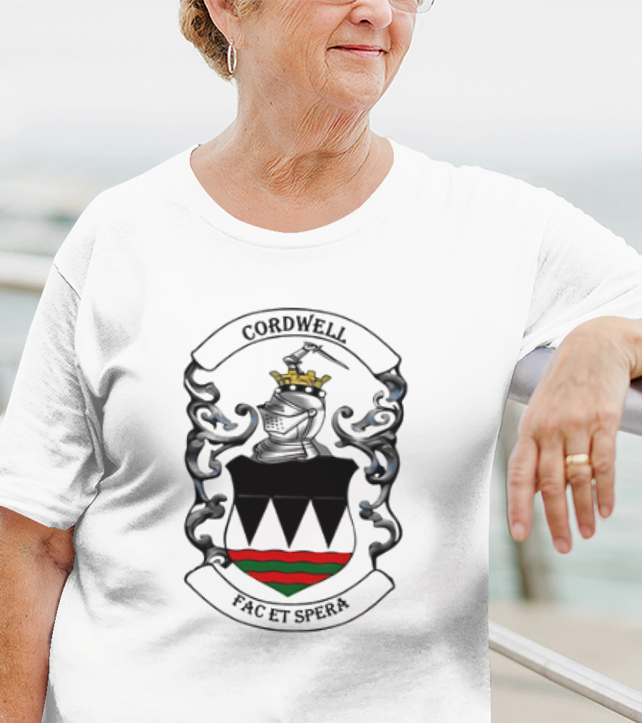 Cordwell Crest Coat Of Arms With Crown And Shield T-Shirt