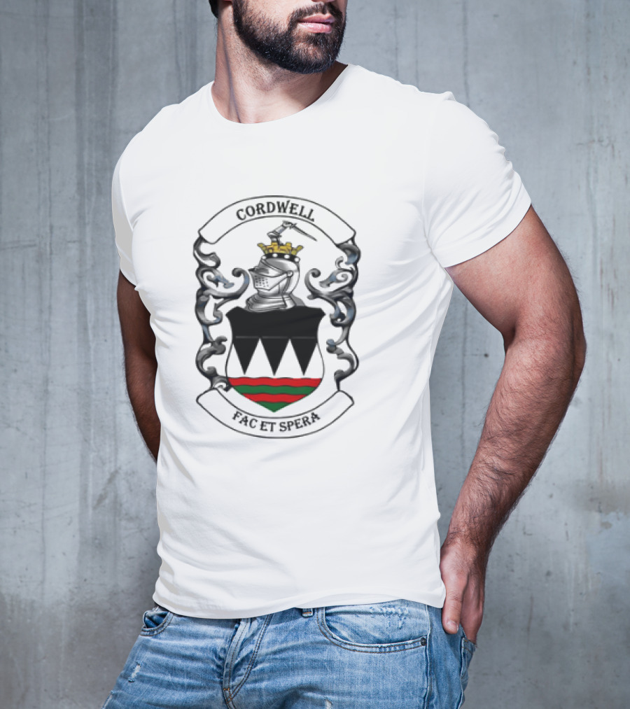 Cordwell Crest Coat Of Arms With Crown And Shield T-Shirt