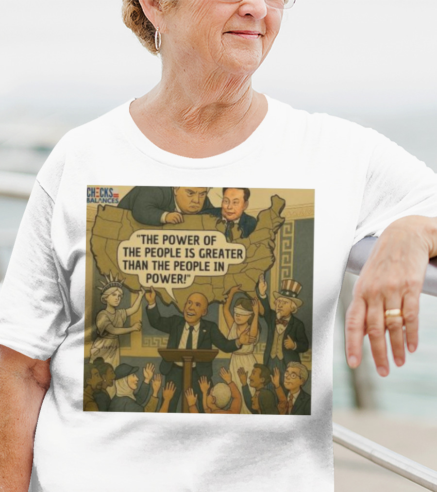 Cory Booker The Power Of The People Is Greater Than The People In Power USA Checks And Balances 2025 T-Shirt