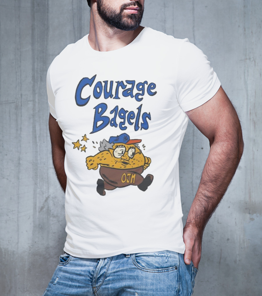 Courage Bagels OJM Character With New York Mets Cap T-Shirt