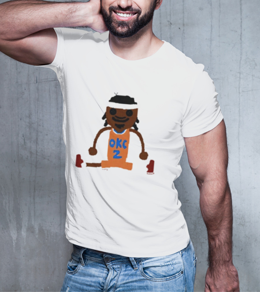 Oklahoma City Thunder Shai Gilgeous-Alexander Crochet Style OKC 2 T-Shirt