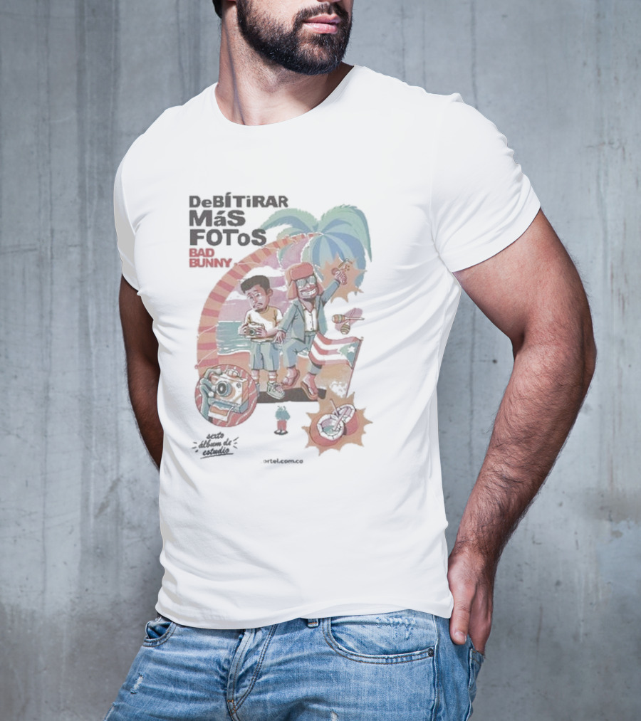 Debí Tirar Más Fotos Bad Bunny Isla Magica Palm Trees Tropical Vibes T-Shirt