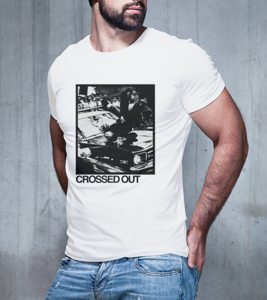 Crossed Out Never Forget Protest Scene Vintage Photography T-Shirt